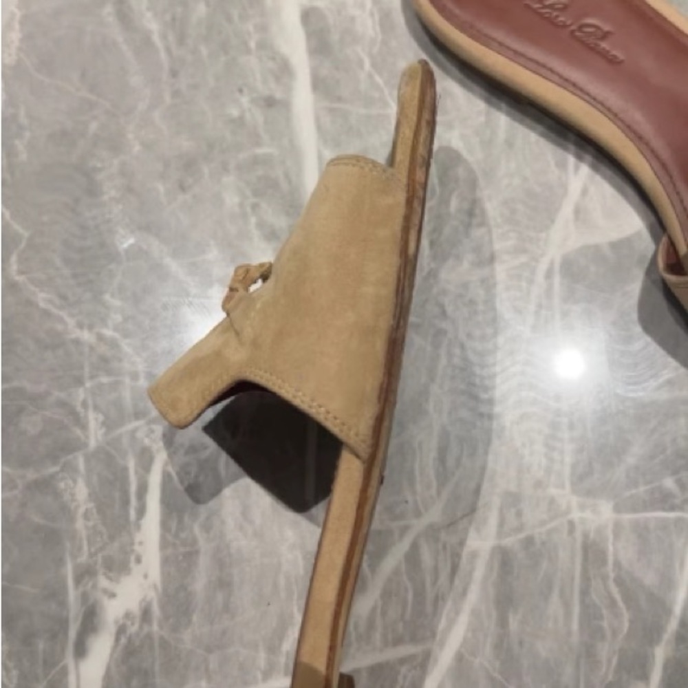 Loro piana Women's Tan Slide Sandals Size 39 - Picture 6 of 8